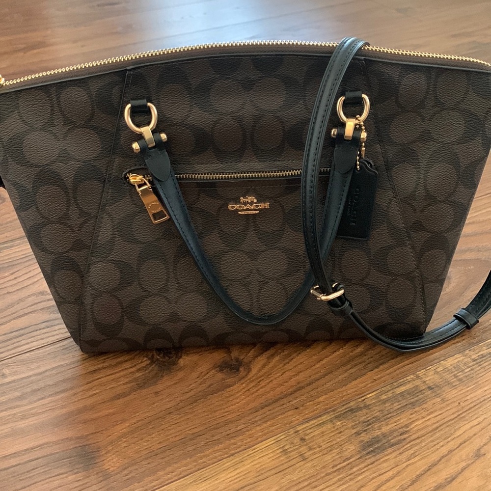 Coach Black and Brown Kasey Satchel